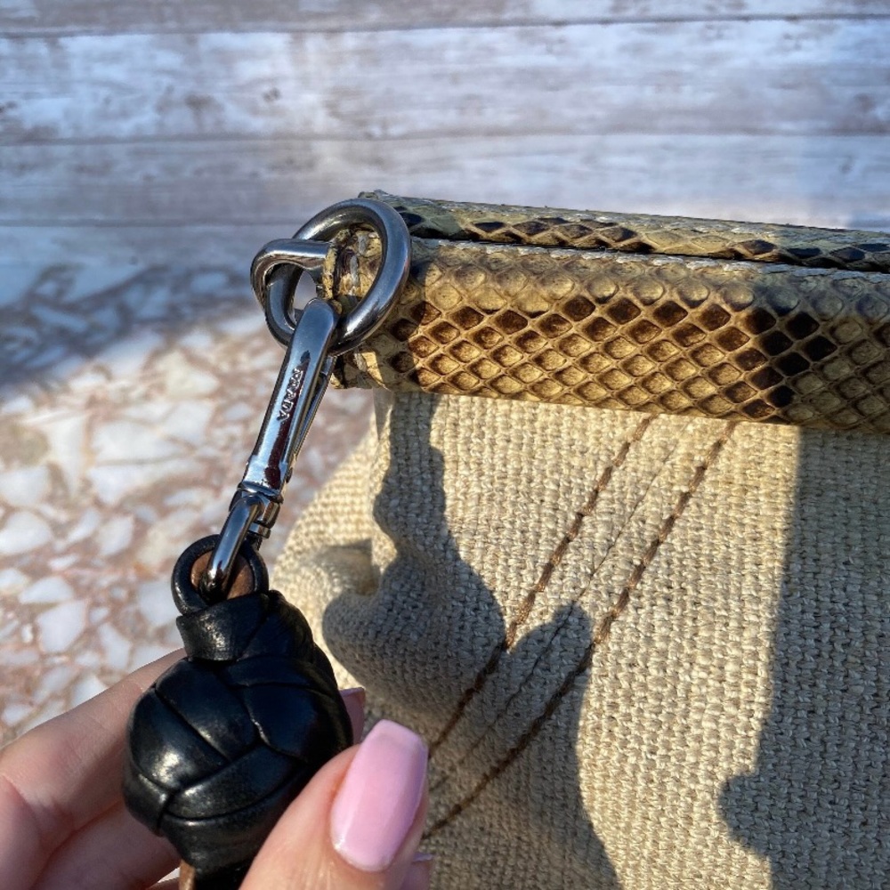PRADA 2010 python canvas handbag 👝 - Picture 6 of 10